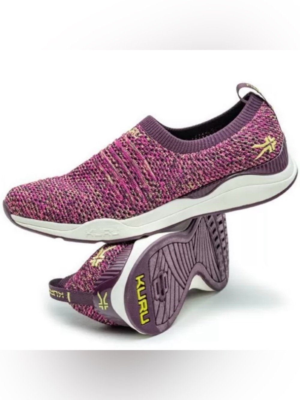 KURU STRIDE NOVA KNIT KURUCLOUD FOAM SLIP ON WOMENS SIZE 7.5 PURPLE CONFETTI - Picture 7 of 17